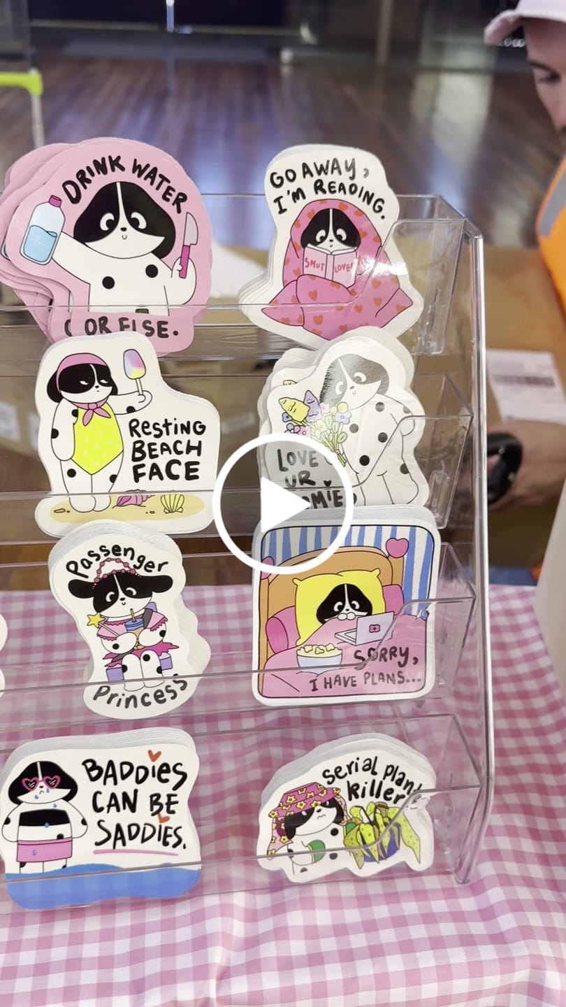 Customer video review of Custom Die Cut Stickers - Premium Laminated White Vinyl