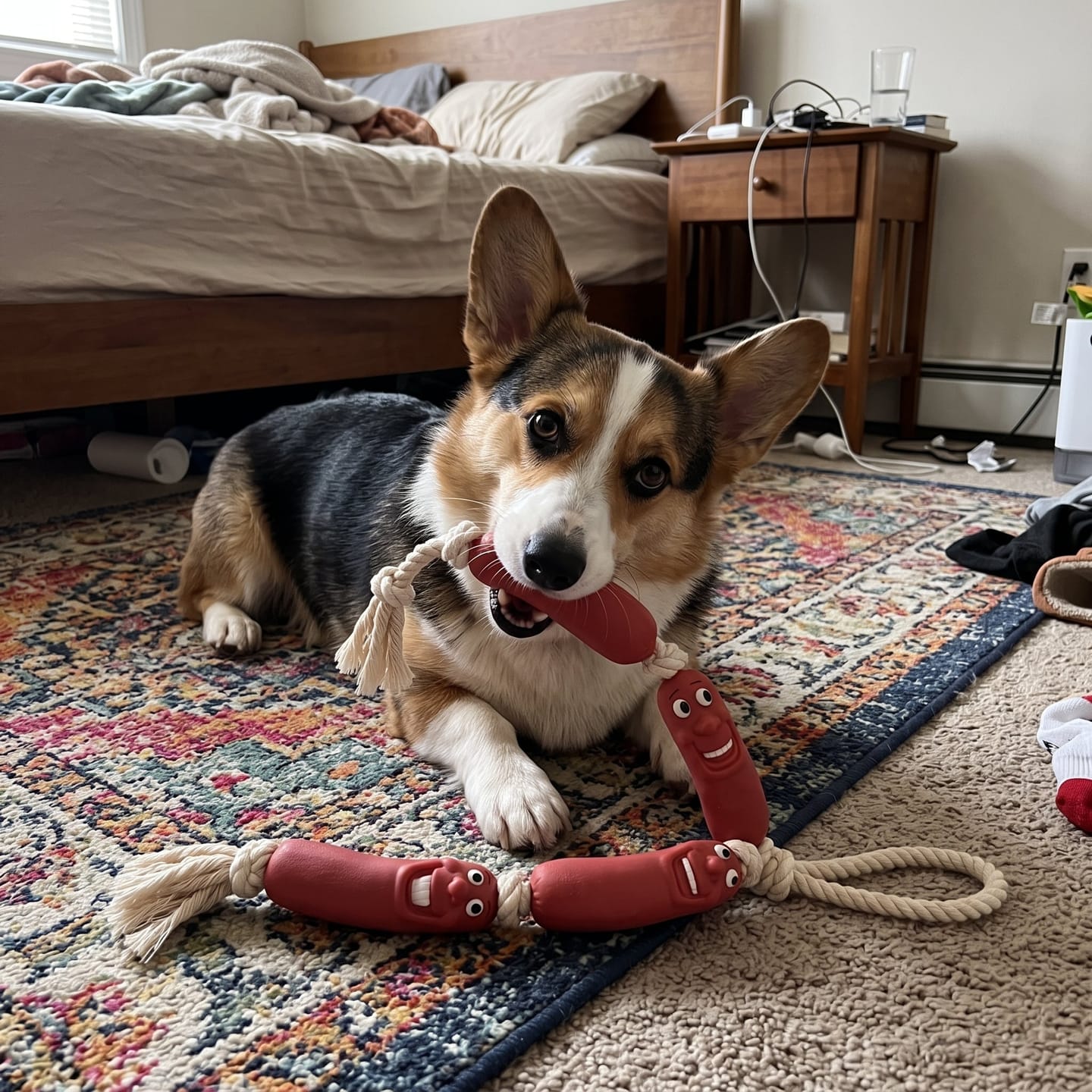 Customer photo review of Chew Toy That Saves Your Shoes & Cables