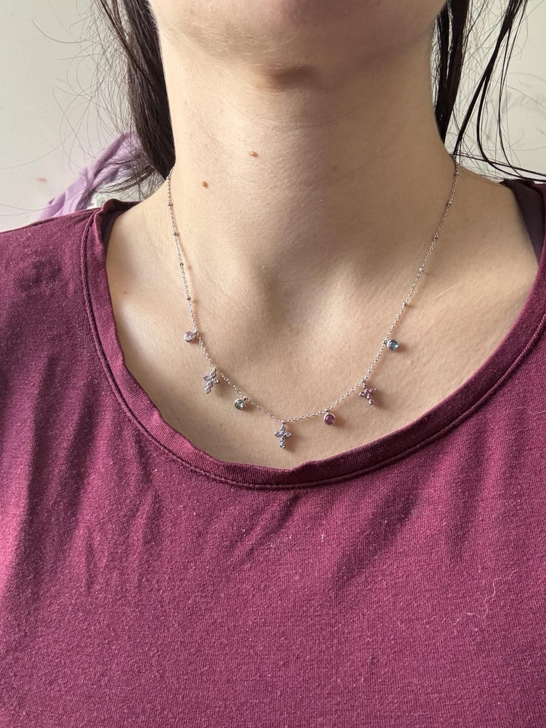 Customer photo review of Collier Croix Multiples
