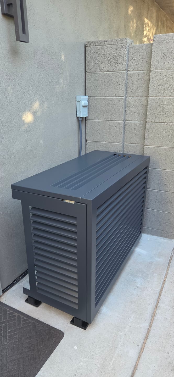 Customer photo review of Mini-Split AC Cover - Black