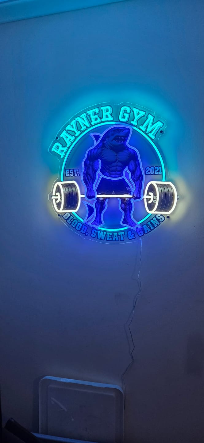 Customer photo review of RAYNER GYM | LED Neon Sign