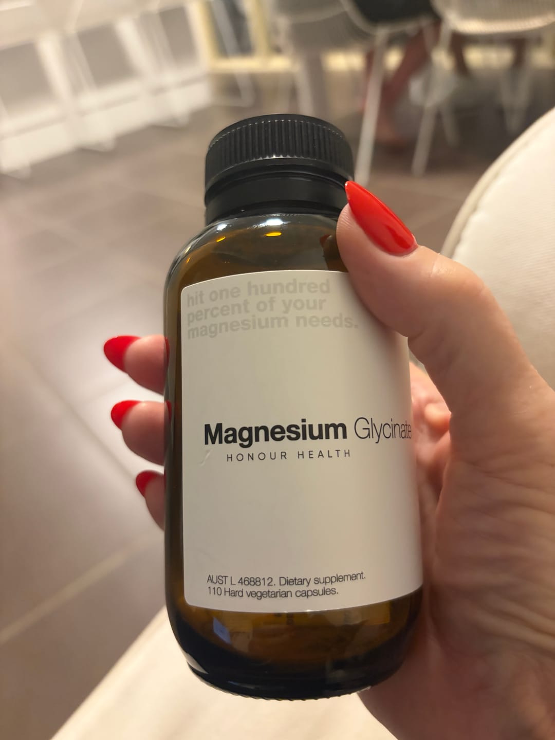 Customer photo review of Magnesium Glycinate (Pure & Unbuffered) - 110 Capsules