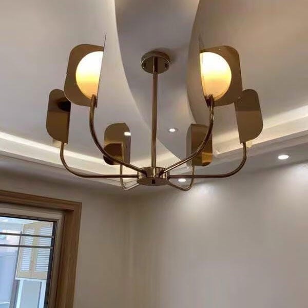 Customer photo review of Hand Forged Branch Chandelier, Copper, Acrylic Shades