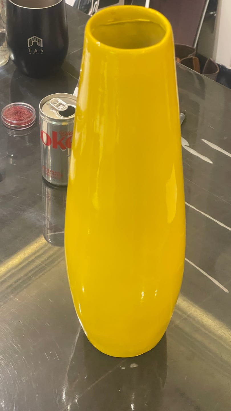 Customer photo review of Yellow Resin Vase Sculpture Vastu Remedy for Financial Stability, and Expenditure Control for SSW Direction Placement in Home, Office and Living Spaces | 8 x 37 cm | 600 gm