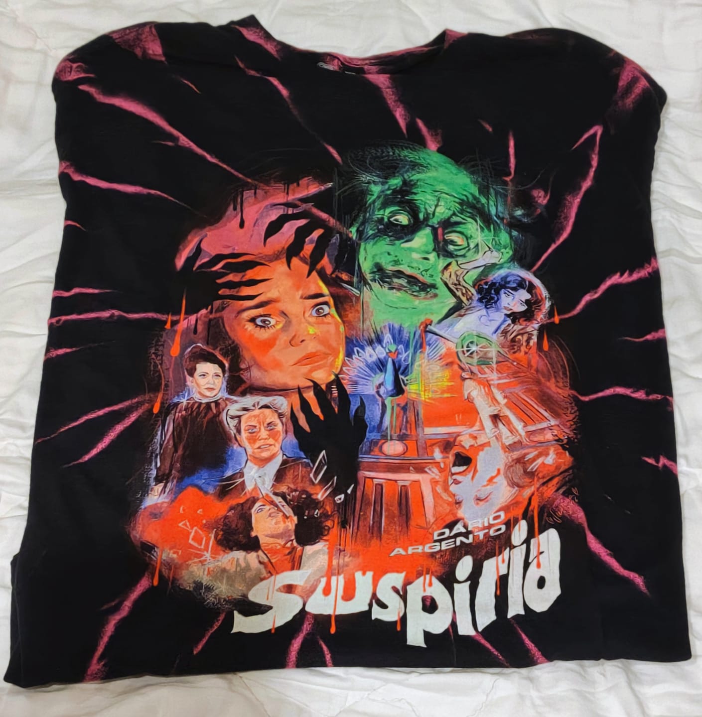 Customer photo review of SUSPIRIA: DEATH IS COMING FOR YOU - TIE-DYE T-SHIRT