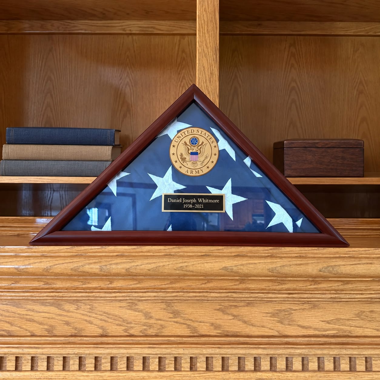 Customer photo review of Personalized Flag Display Case