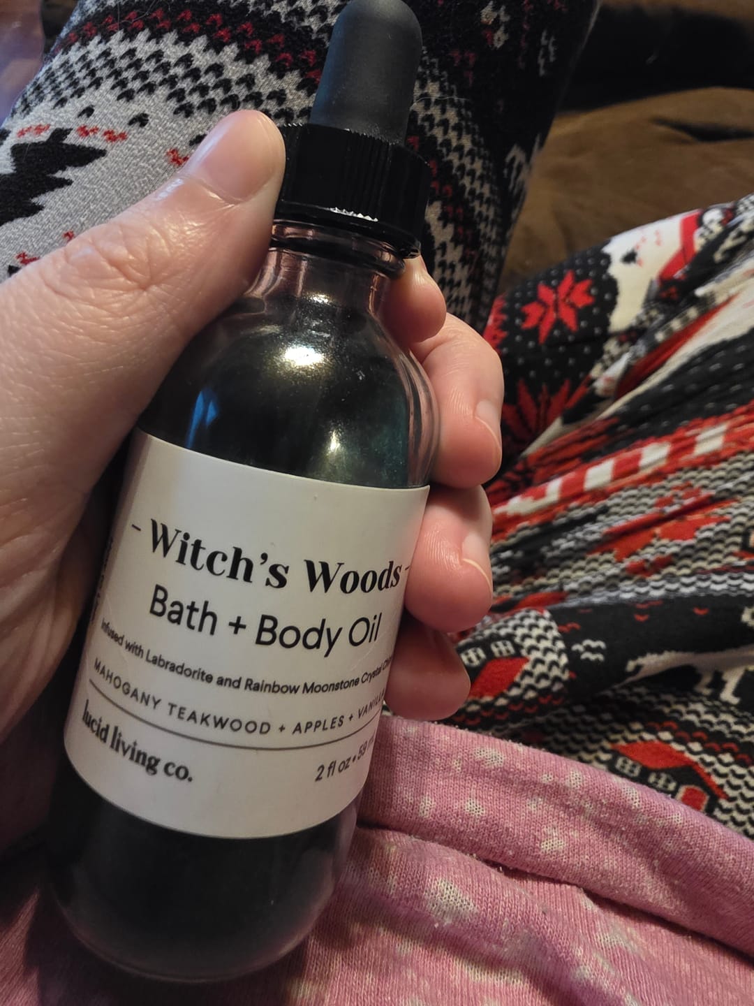 Customer photo review of Witch's Woods Bath & Body Oil