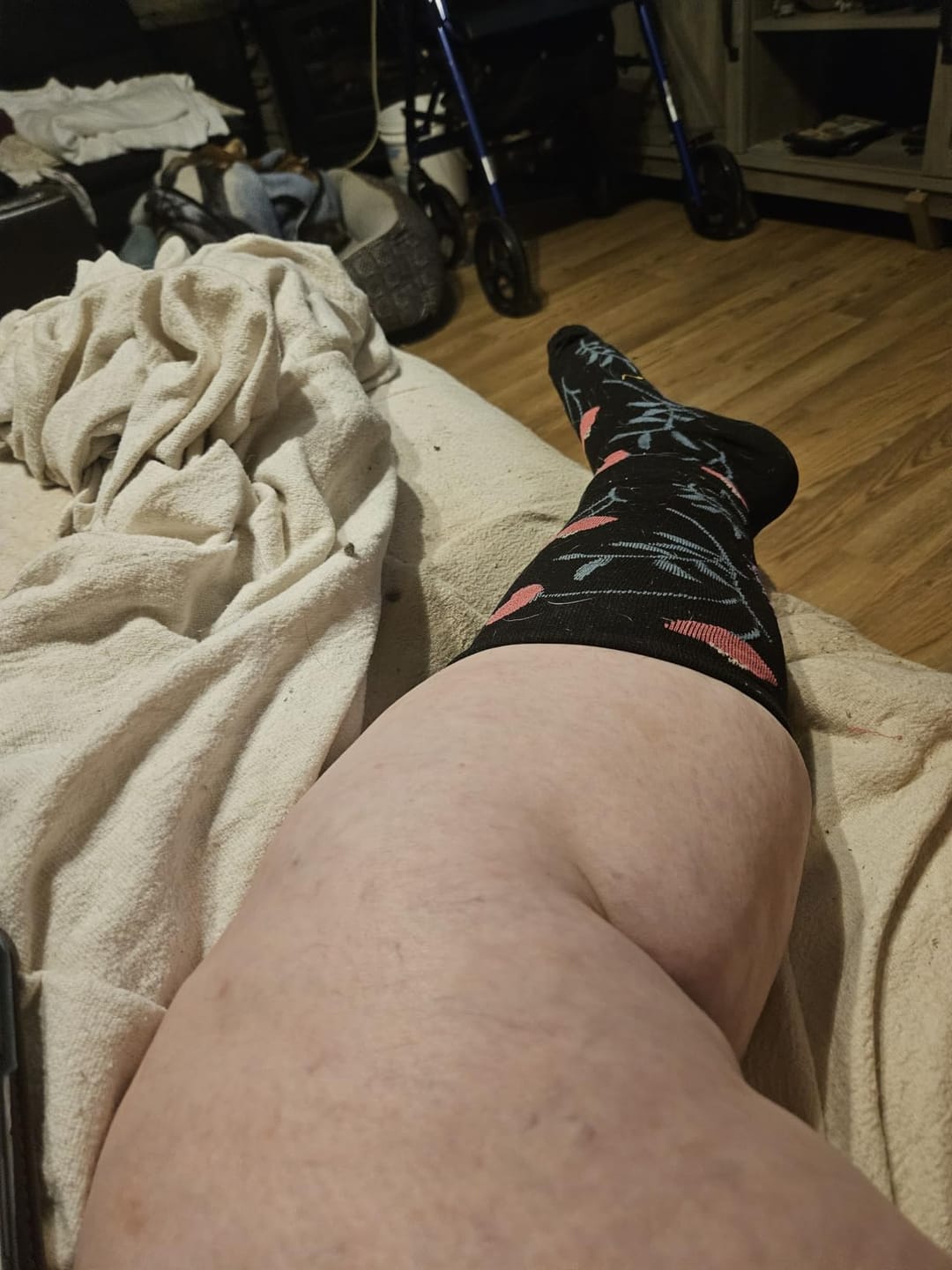Customer photo review of Lyly Black Compression Socks