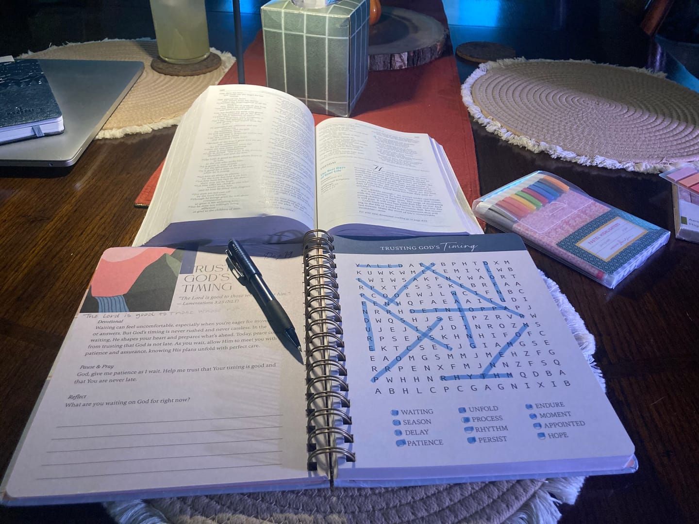 Customer photo review of Be Still: Word Search Devotional for Peace & Rest in God