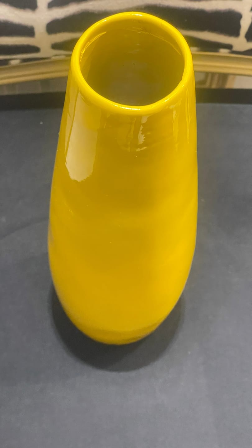 Customer photo review of Yellow Resin Vase Sculpture Vastu Remedy for Financial Stability, and Expenditure Control for SSW Direction Placement in Home, Office and Living Spaces | 8 x 37 cm | 600 gm