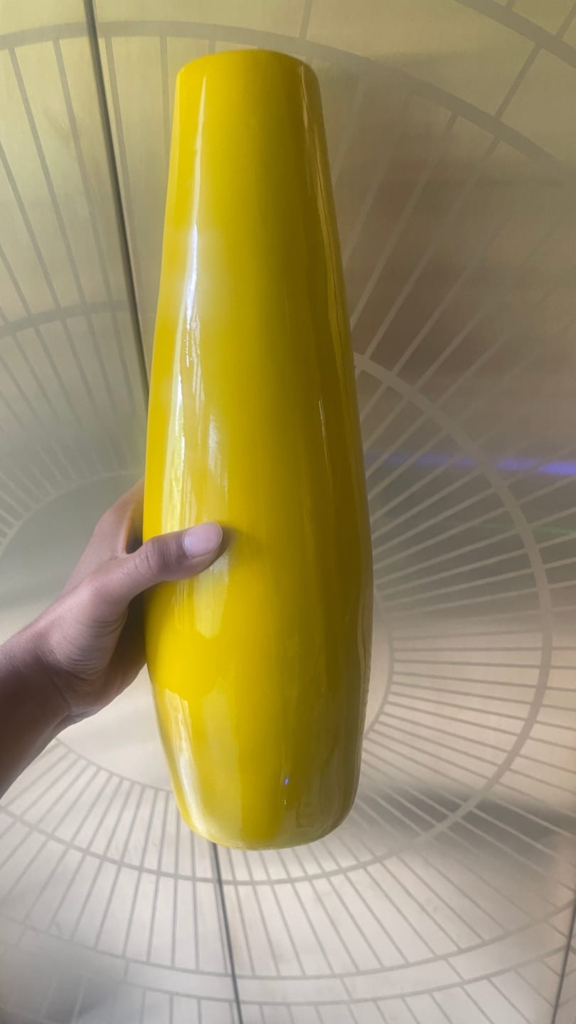 Customer photo review of Yellow Resin Vase Sculpture Vastu Remedy for Financial Stability, and Expenditure Control for SSW Direction Placement in Home, Office and Living Spaces | 8 x 37 cm | 600 gm