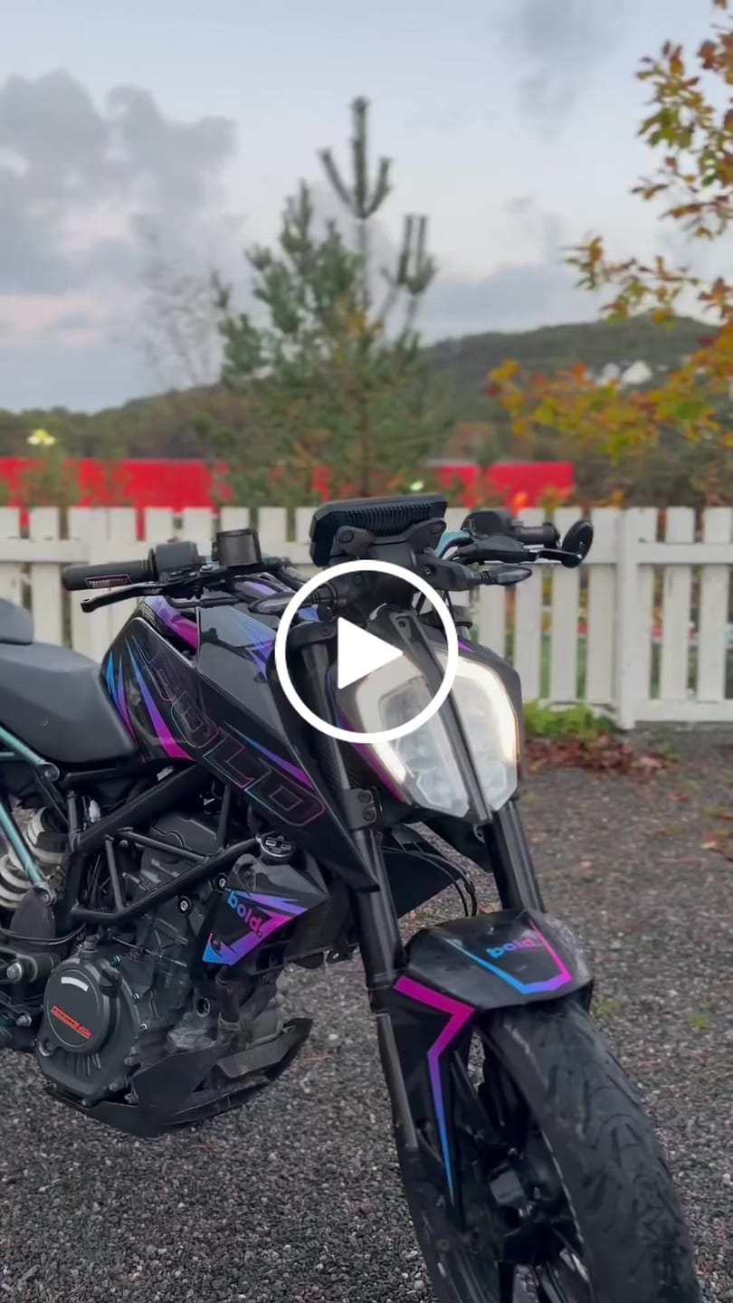 Customer video review of STORM - KTM DUKE Graphics kit