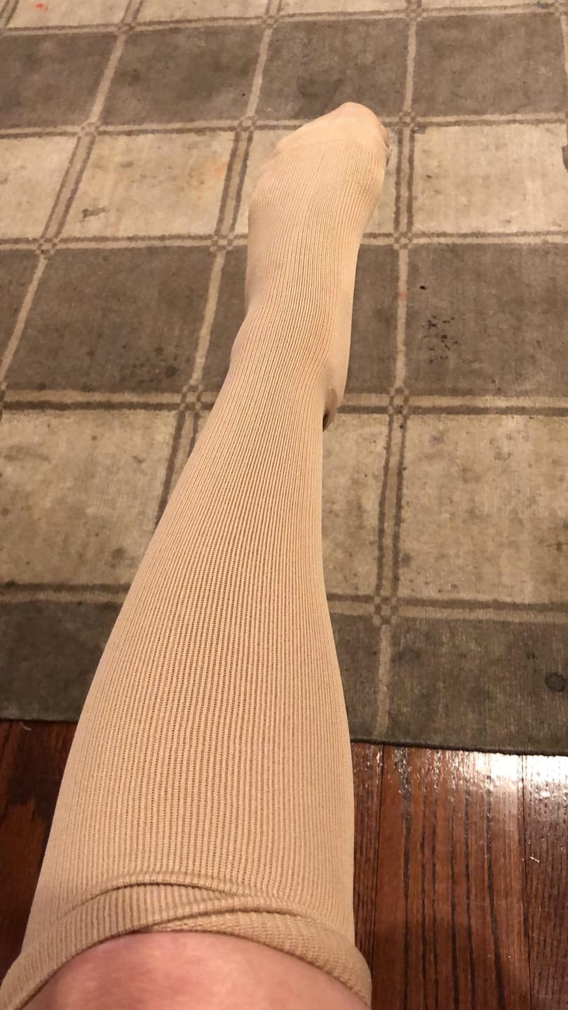 Customer photo review of Bamboo Nude Compression Socks