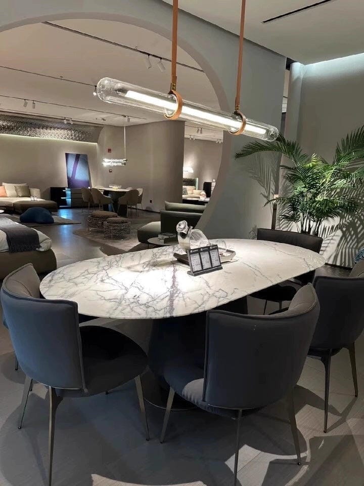 Customer photo review of Glass Pendant Lamp, Brown Leather Straps, Remote Dimmer, 135 cm