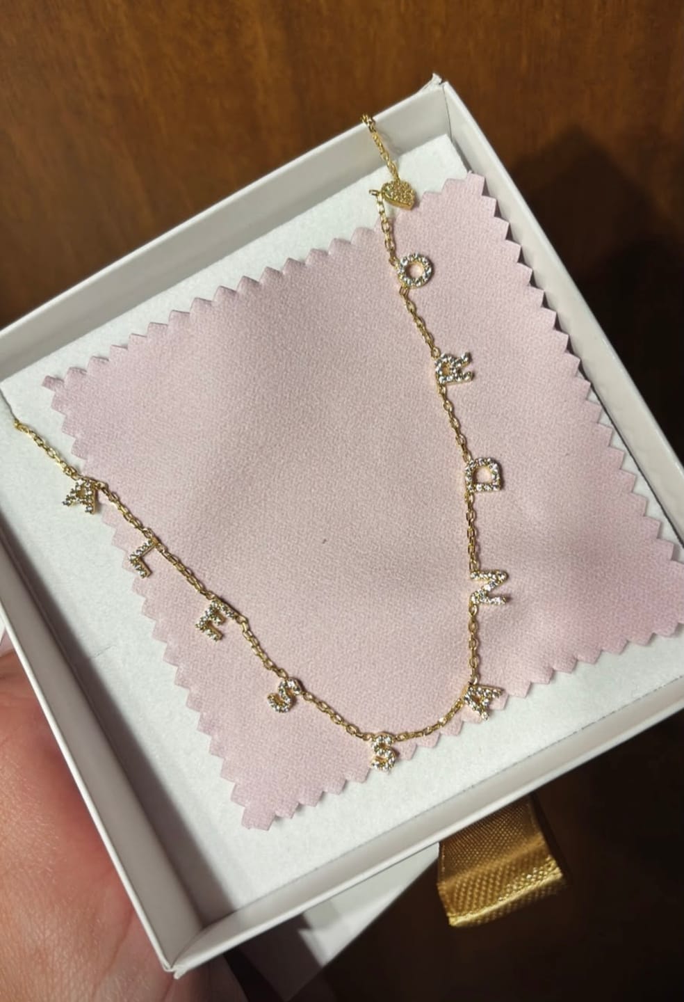 Customer photo review of Collana MINI LETTERS BRIGHT
