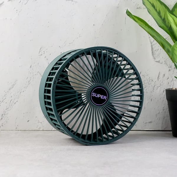Customer photo review of AirFlex Foldable Mini USB Desk Fan - Adjustable Height & Angle, Ultra-Quiet Personal Table Fan for Office, Study & Kitchen
