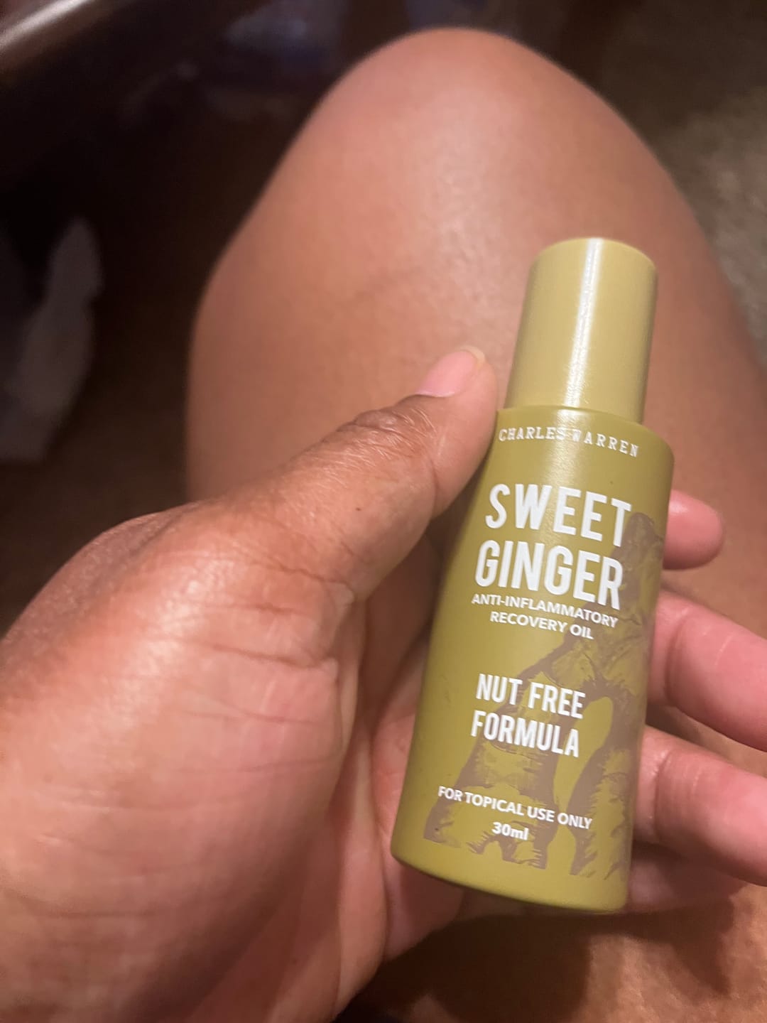 Customer photo review of [Nut-Free] Sweet Ginger Dry Oil for Sensitive Skin