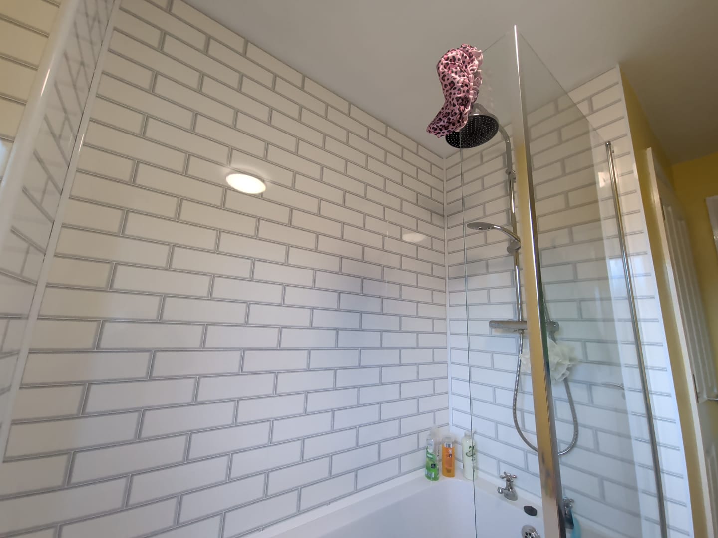 Customer photo review of 10mm London Tile Gloss Shower Panel 1M x 2.4M