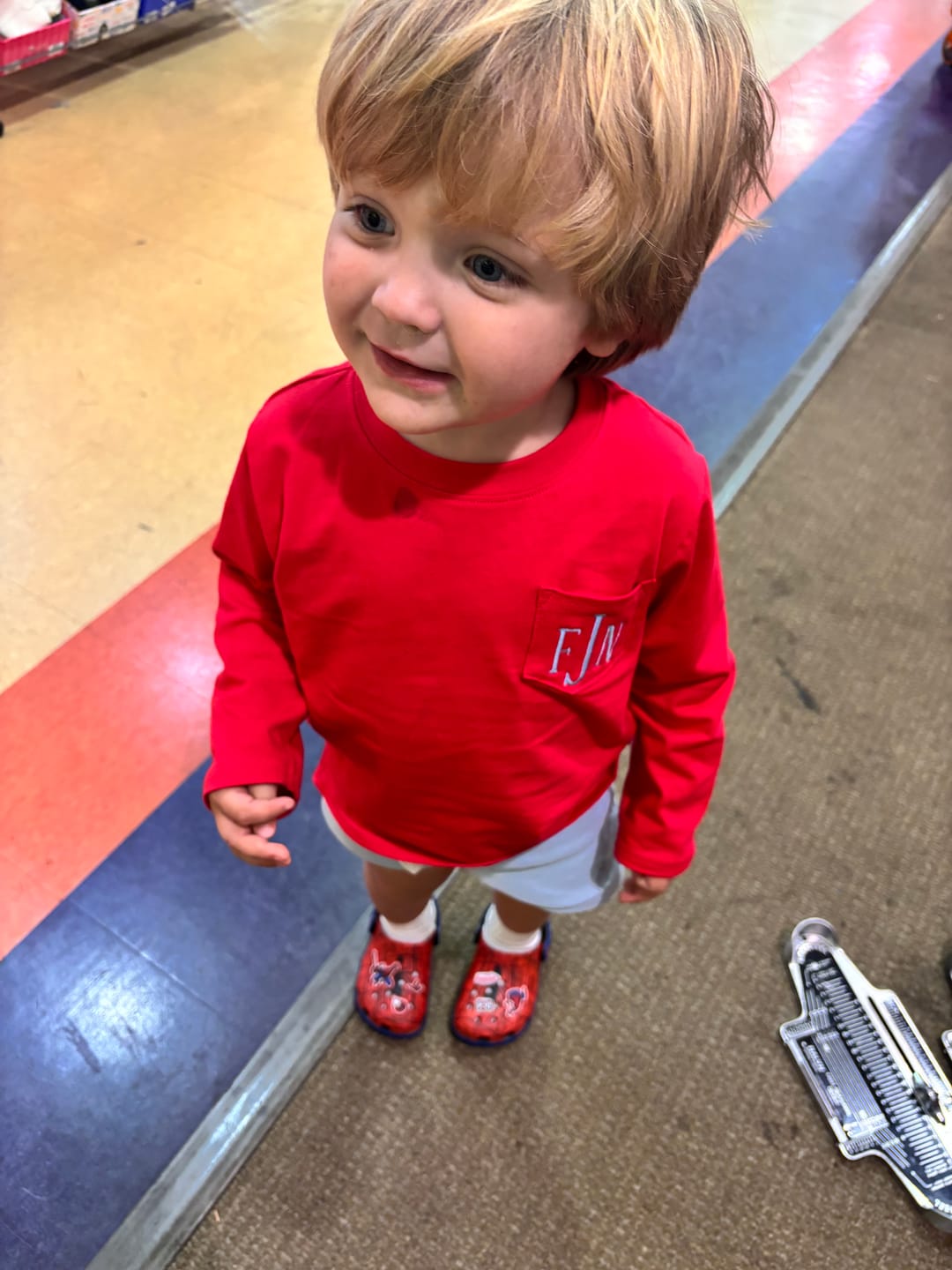 Customer photo review of Red Long Sleeve Pocket Shirt