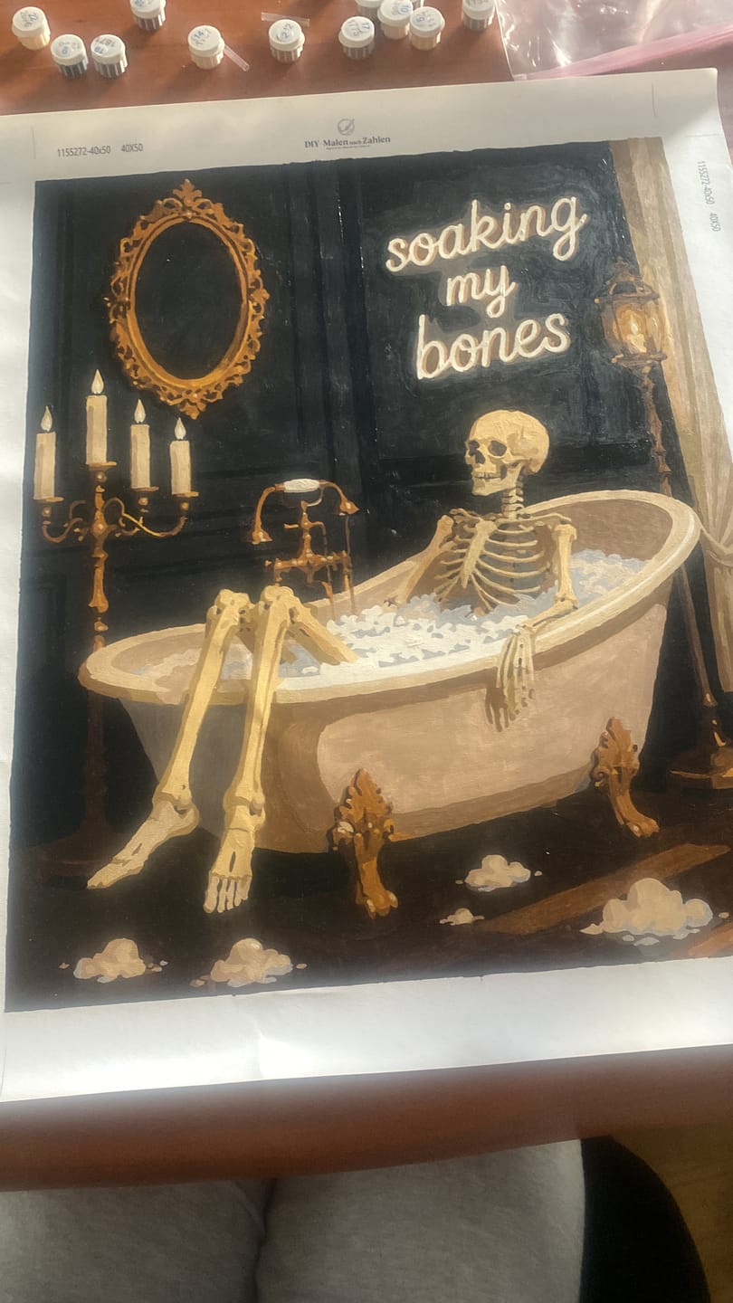 Customer photo review of Malen nach Zahlen - Soaking My Bones