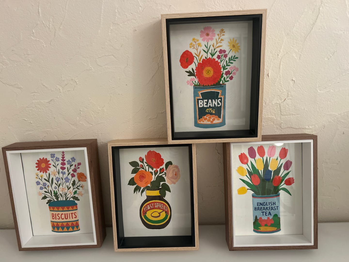 Customer photo review of 6 Mini Paintings - Flowers in Cans Set