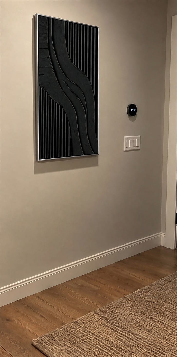 Customer photo review of A Silent Dance — Minimalist Abstract Wall Art