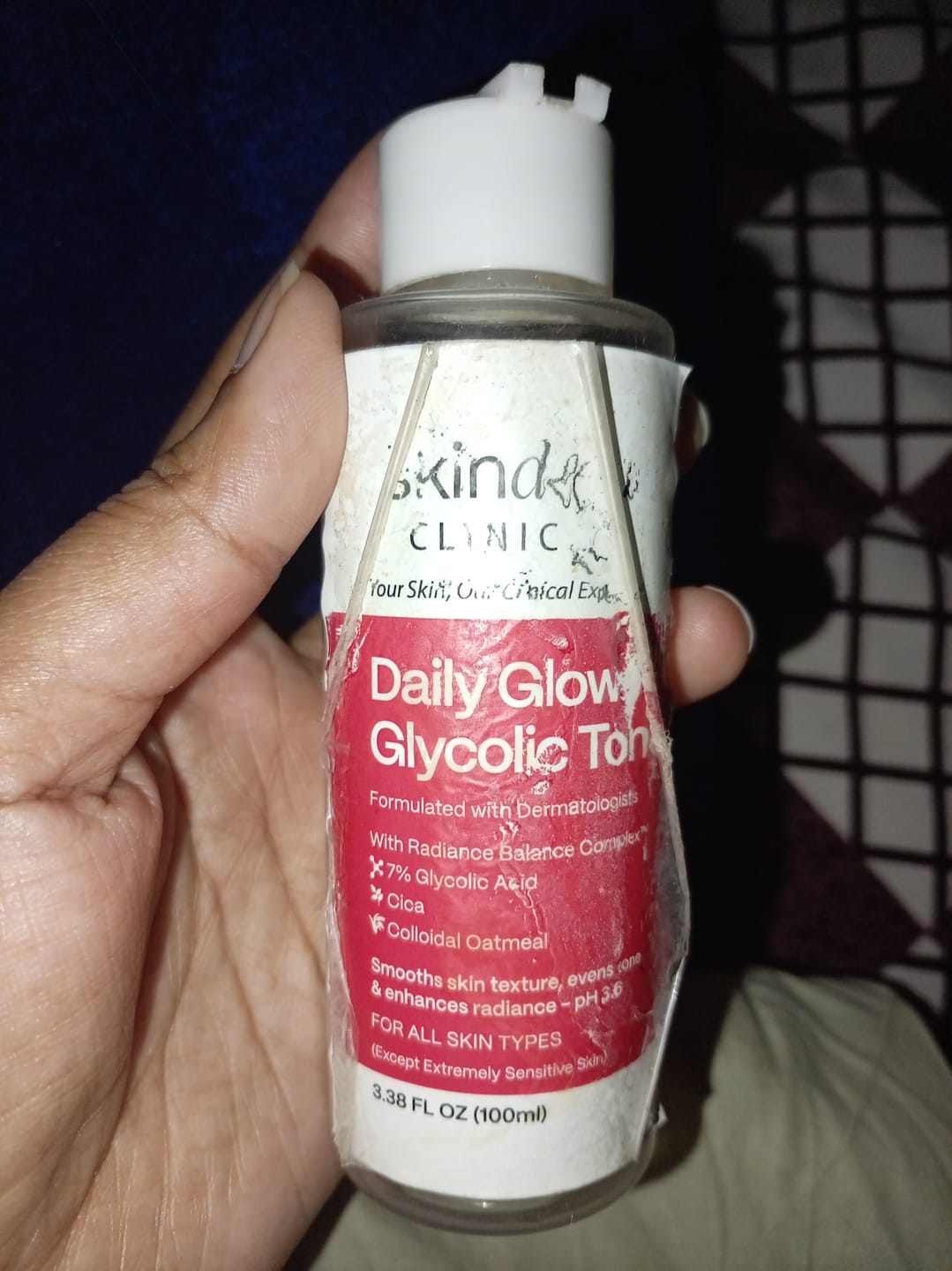 Customer photo review of Daily Glow Glycolic Toner