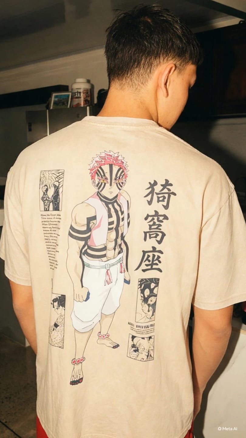 Customer photo review of Camisa Akaza - Kimetsu no Yaiba