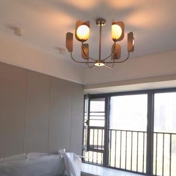 Customer photo review of Hand Forged Branch Chandelier, Copper, Acrylic Shades