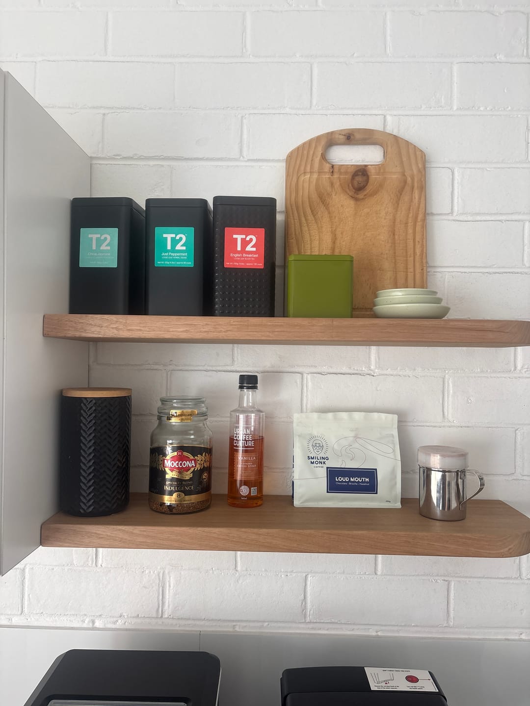 Customer photo review of Curved Floating Shelf
