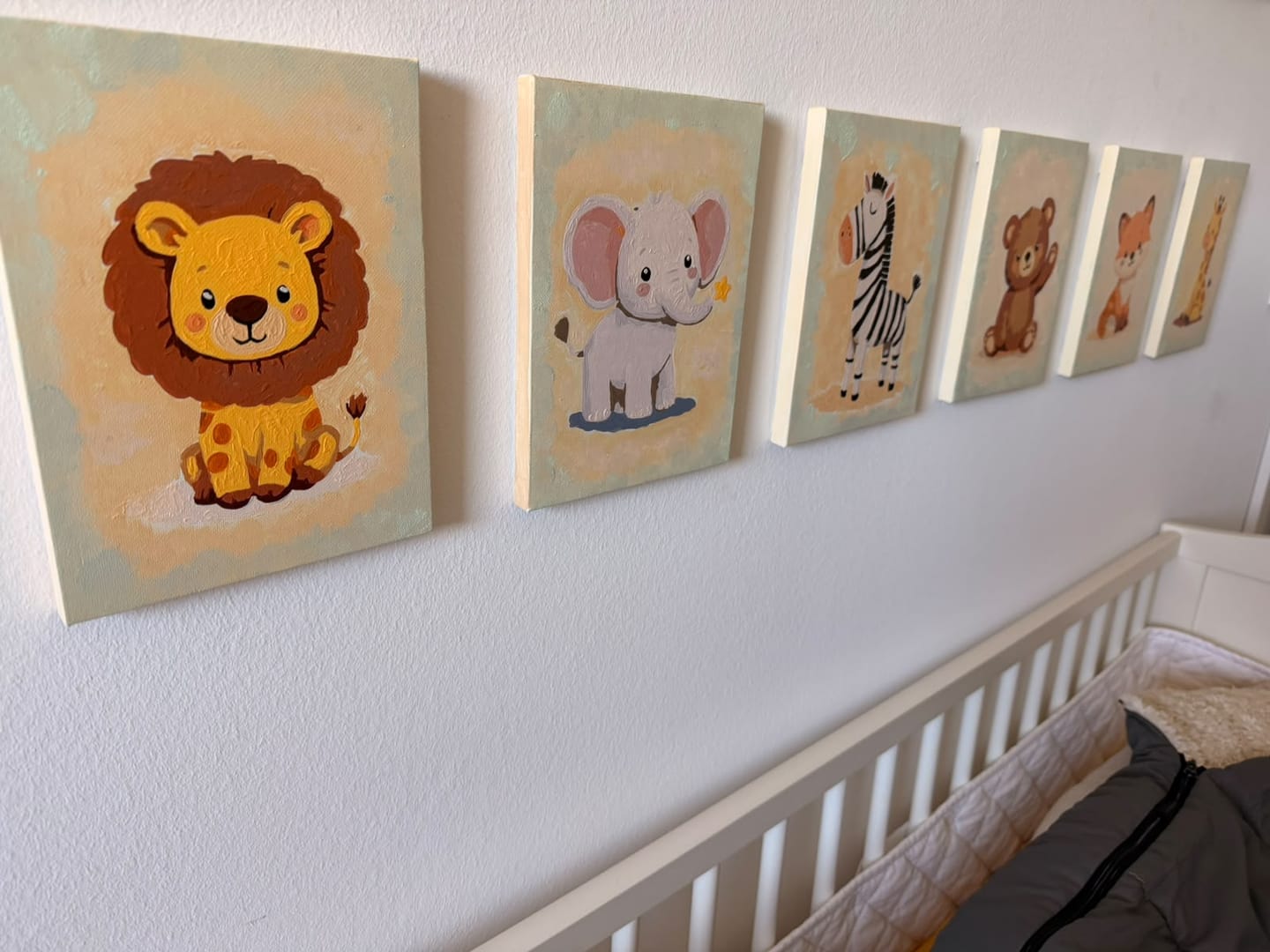 Customer photo review of 6 Mini-Gemälde | Safari-Freunde Set