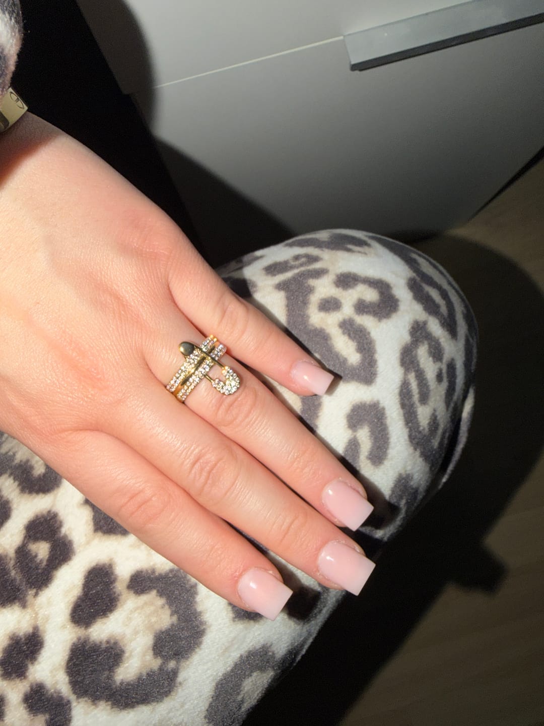 Customer photo review of Pave Flow Safety Ring 14K Vergoldung