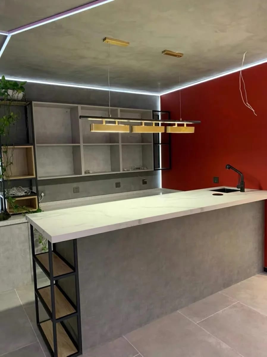 Customer photo review of Aldevra Modern Linear LED Chandelier