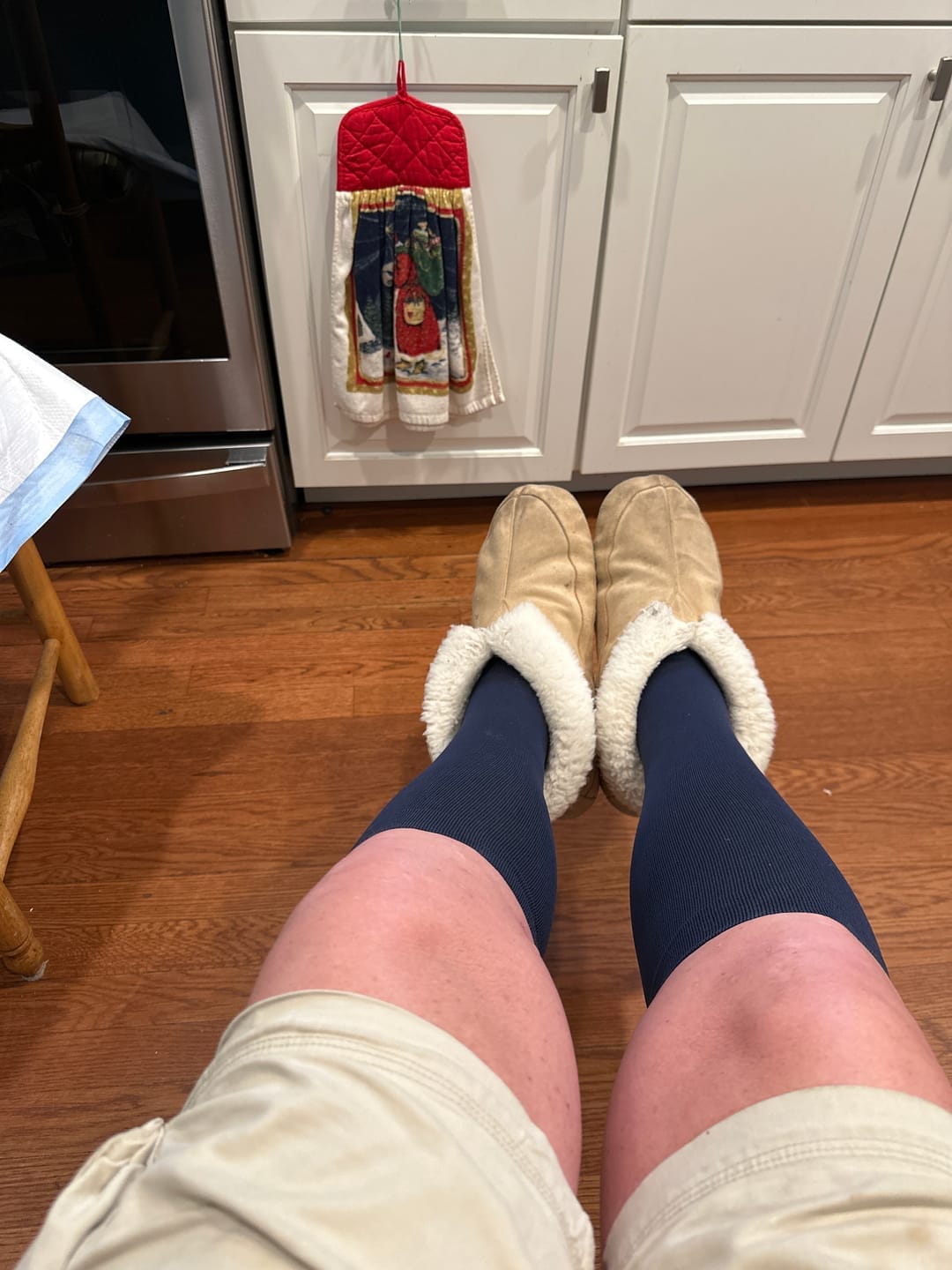 Customer photo review of Bamboo Navy Compression Socks