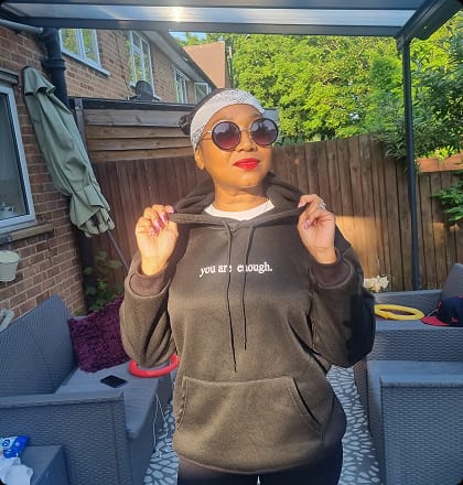 Customer photo review of Dear Person Behind Me (You are enough) Hoodie