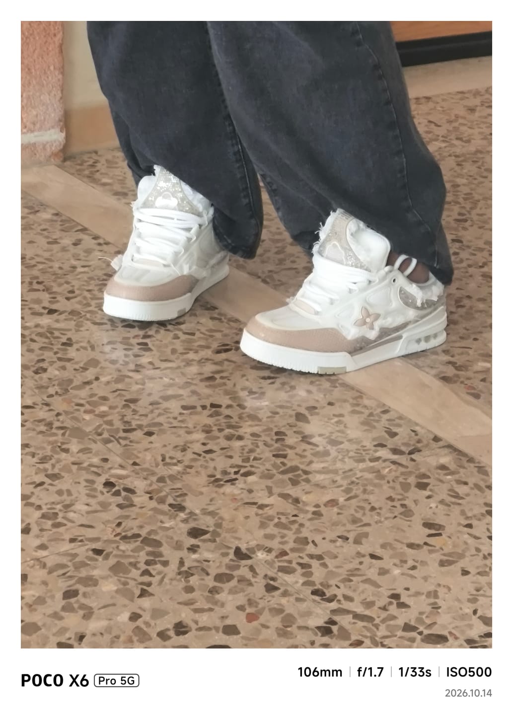 Customer photo review of Sneakers LV Skate Beige Crystal