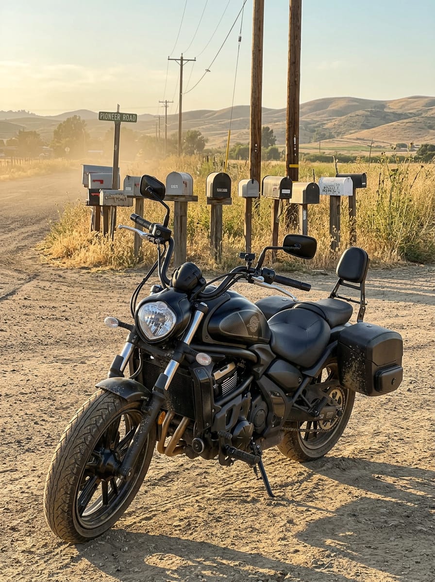 Customer photo review of 24L - Ironclad Quick-Mount Medium Kawasaki Vulcan S Leather Wrapped Hard Saddlebags