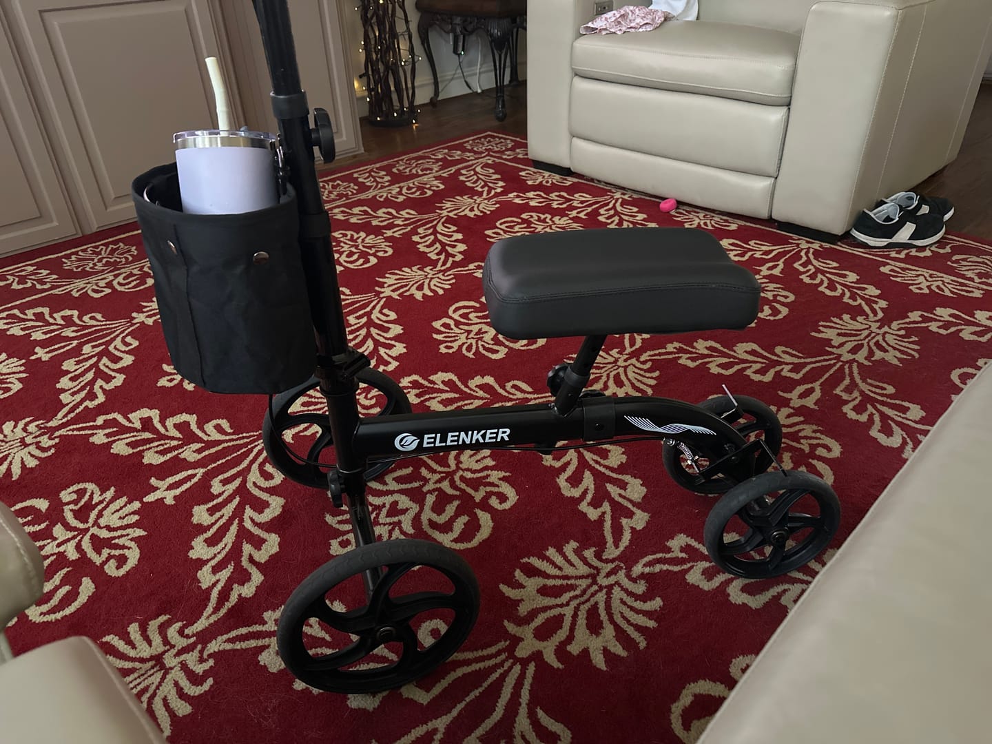 Customer photo review of MT-9251 Best Value Steerable Medical Knee Walker with 10" Wheels