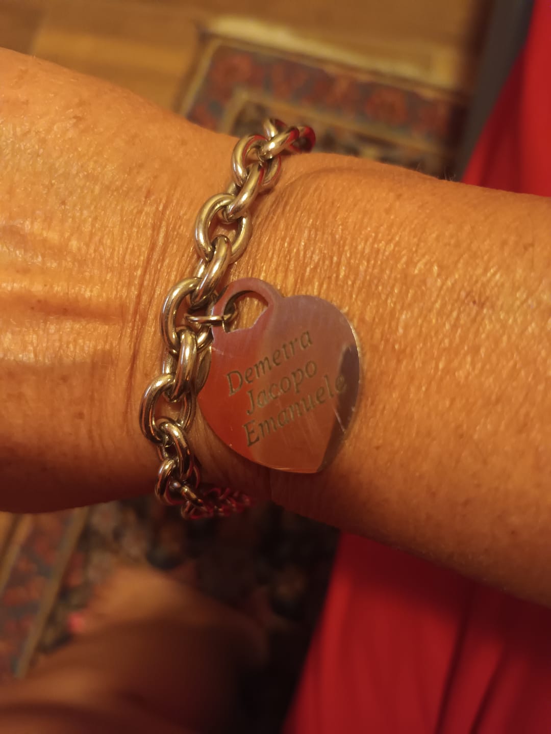 Customer photo review of Bracciale con Cuore Personalizzato - Lovely