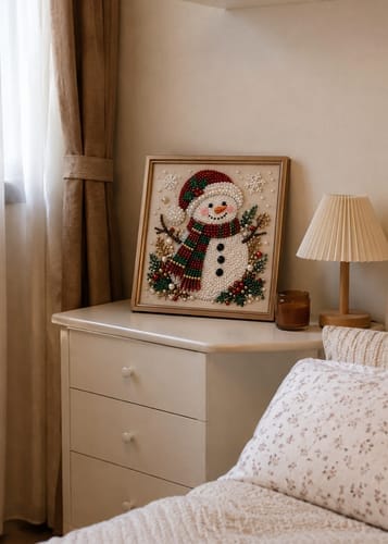 Customer photo review of Custom Pearl Art - For Family - DIY Christmas Canvas Kit