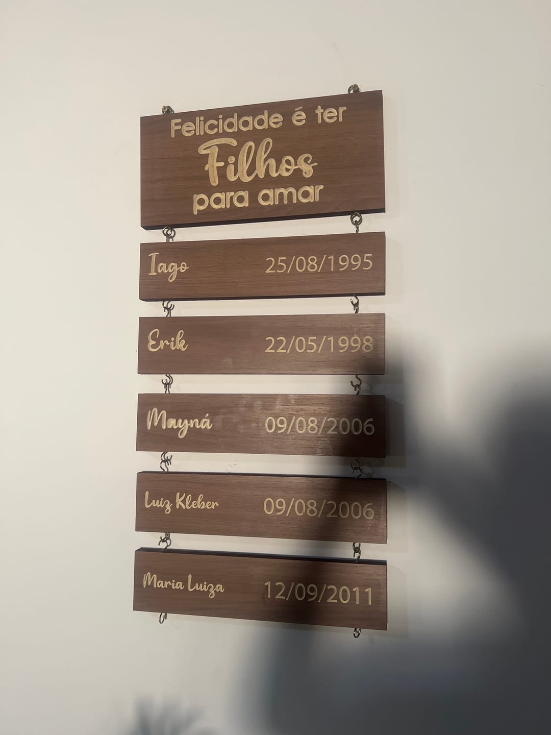 Customer photo review of Placa de Netos Personalizada