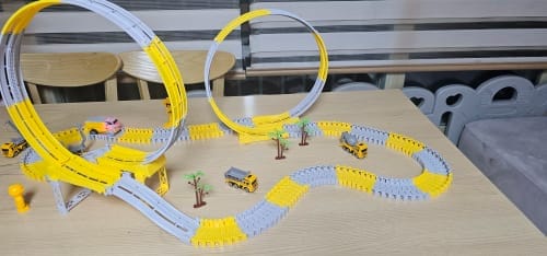 Customer photo review of Montessori FlexiPath™ – Educational Adventure Track | Construction Site