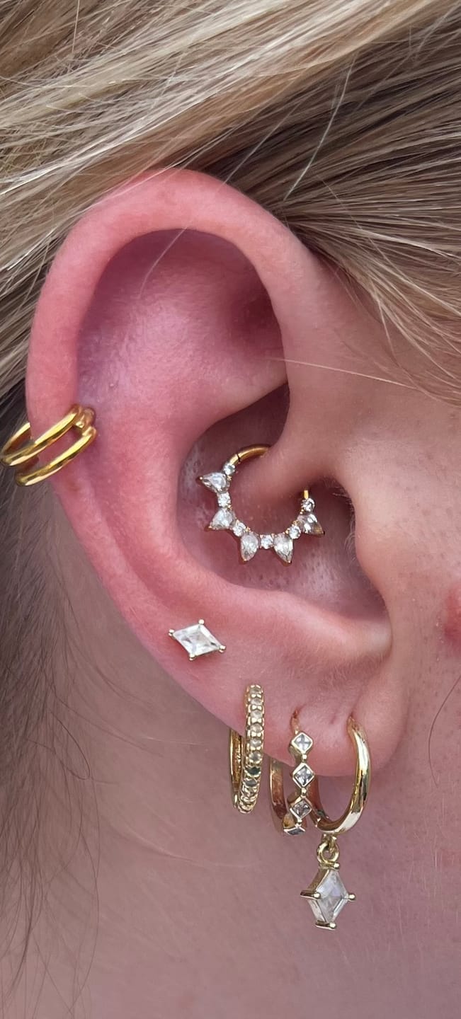 Customer photo review of GISELLE Daith Hoop