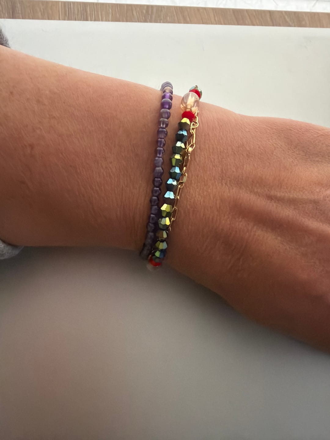 Customer photo review of Amethyst Armband - 18K Legierung