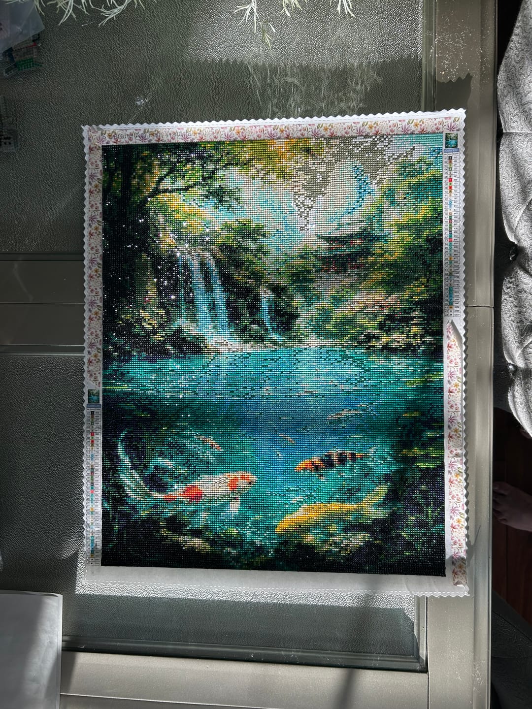 Customer photo review of Serene Koi Fish Waterfall