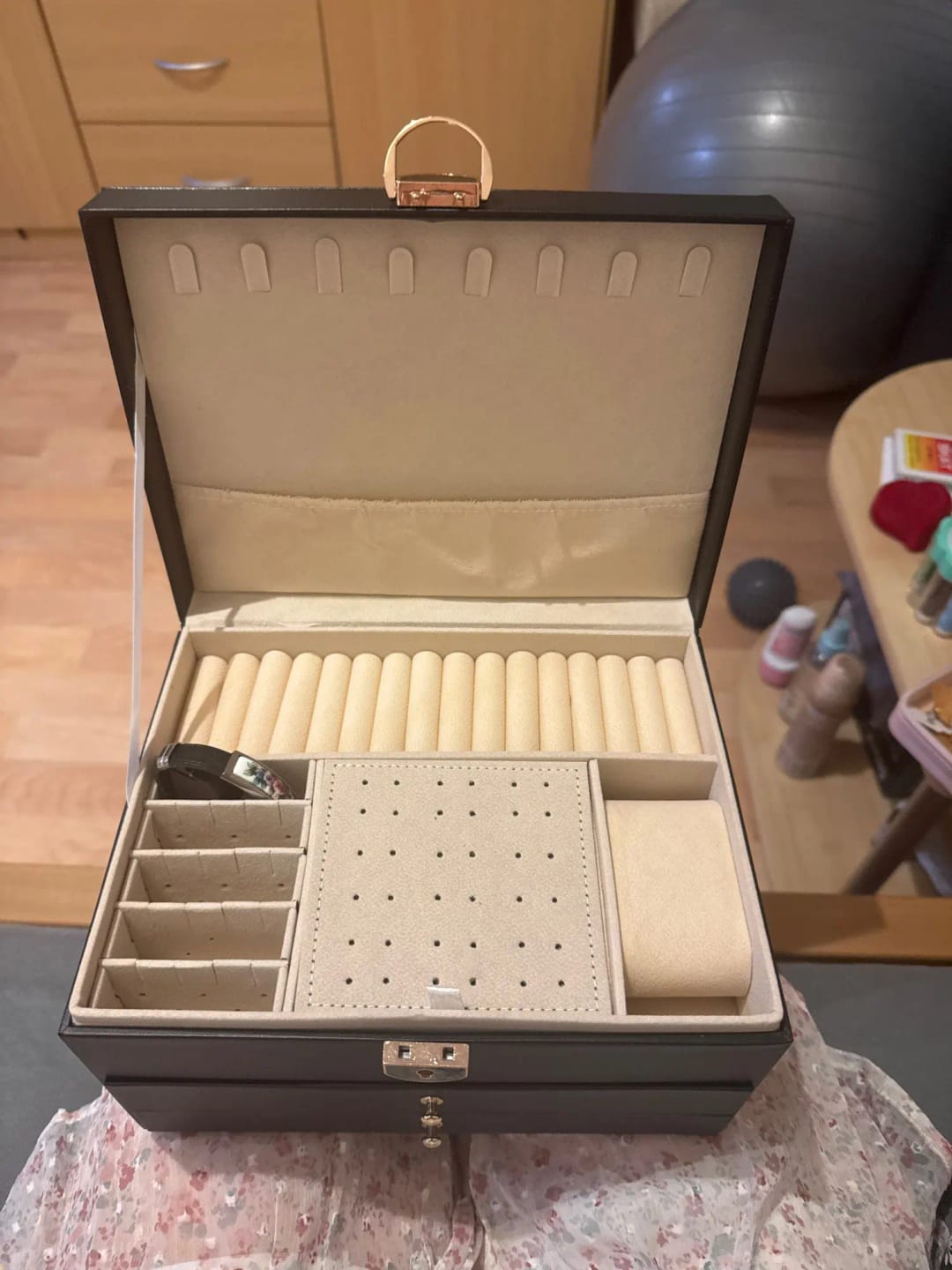 Customer photo review of Boîte à bijoux tiroir – Rangement malin et chic