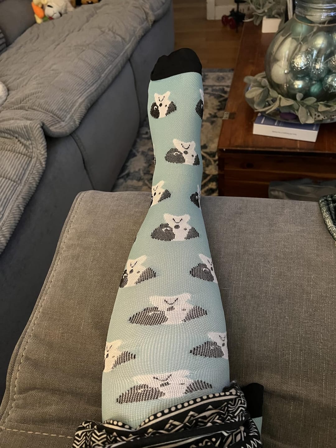 Customer photo review of Polka Dot Compression Socks