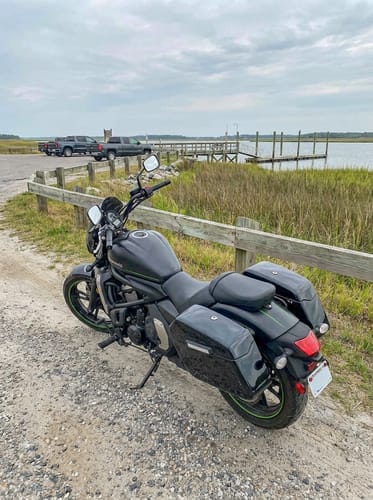 Customer photo review of 42L - Baldur Extra Large Kawasaki Vulcan S VN650 Painted Motorcycle Hard Saddlebags
