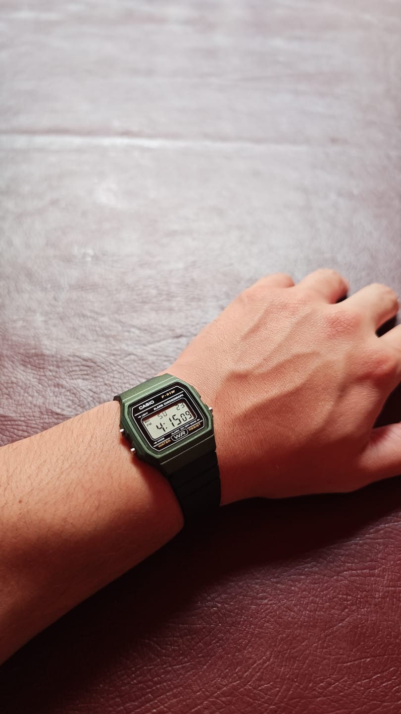 Customer photo review of Reloj Casio Vintage F-91WM-3ADF Verde/Negro