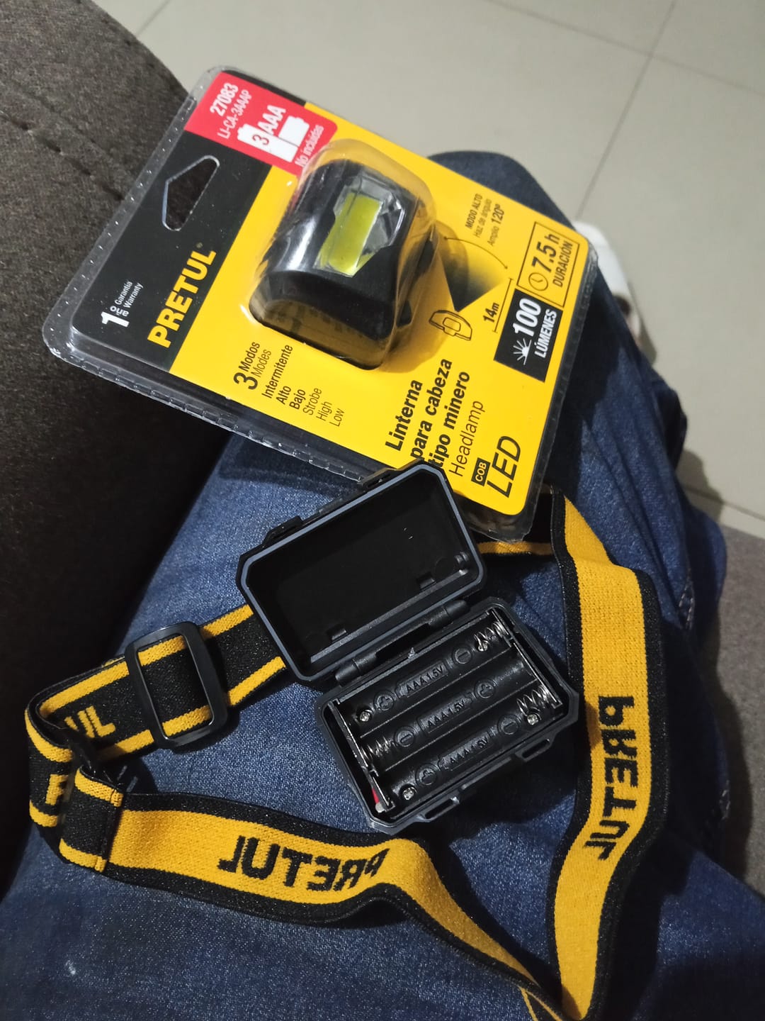Customer photo review of Linterna e Cabeza Plast Li-Ca-3Aaap Pretul